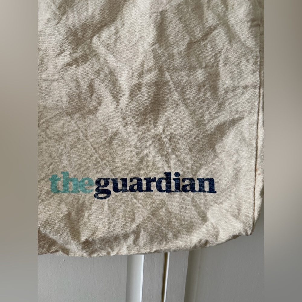 The Guardian Canvas Tote Bag Newspaper Literary Tote - Picture 5 of 11